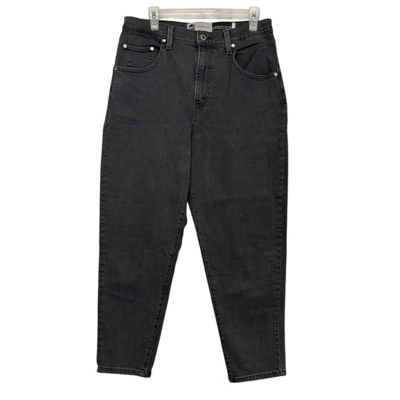 Levi's Silver Tab Women's Mom Jeans High Waist Relaxed Retro Black Denim Size 31 - Picture 1 of 9